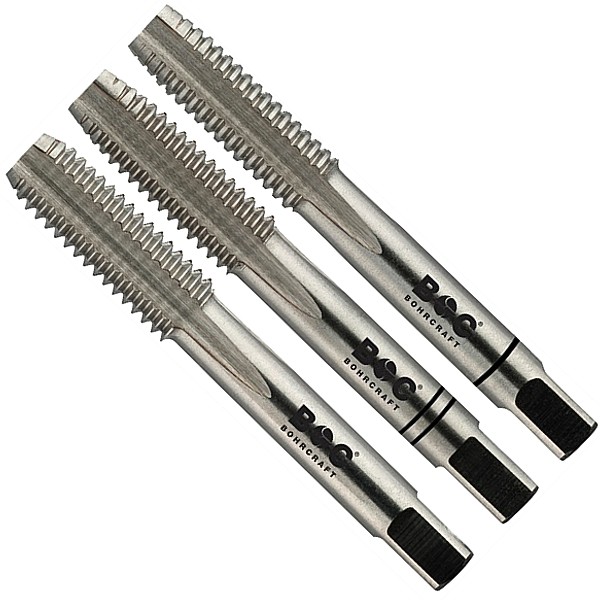 Hand Tap Set Bohrcraft 4100, HSS-G, DIN 352, 3 pcs