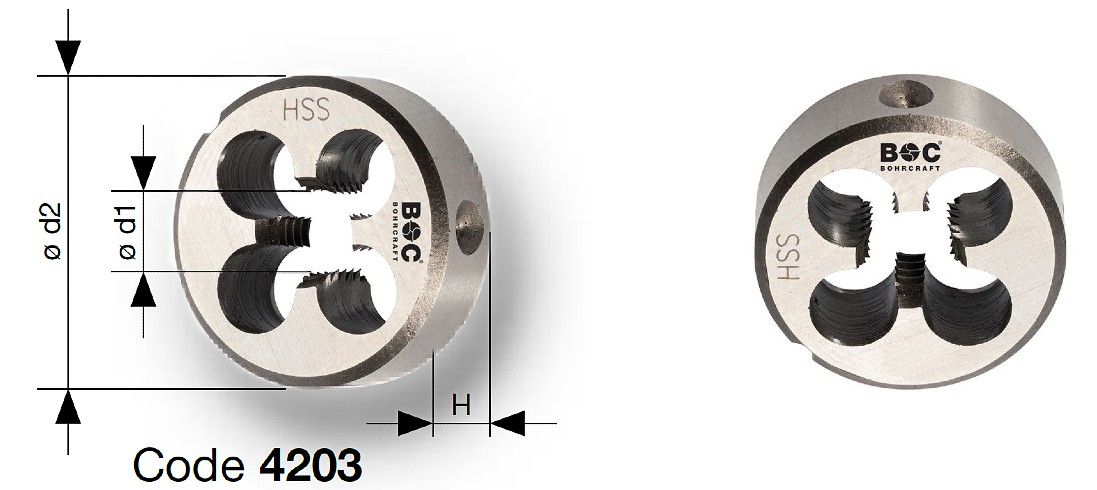 Ban ren tron HSSG Bohrcraft 4203