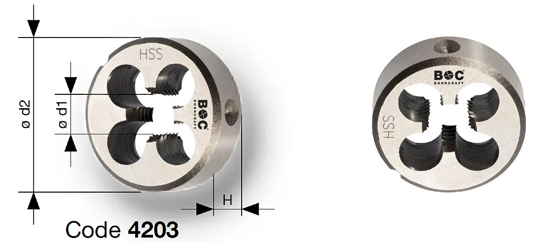 Ban ren tron HSSG Bohrcraft 4203