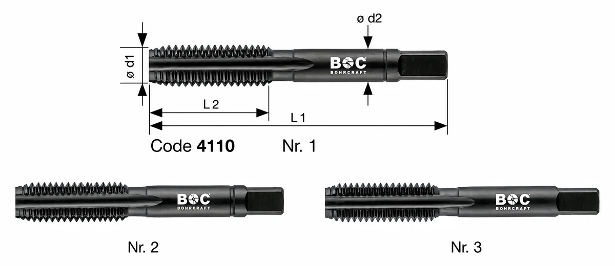 Bo taro ren tay inox he met ISO HSS E Co5 VAP BOHRCRAFT 4110