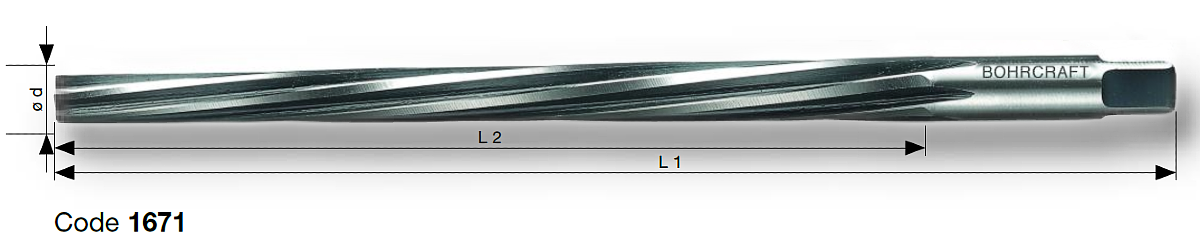 Doa tay côn Bohrcraft 1671 HSS DIN 9 B gia công lỗ côn chốt côn