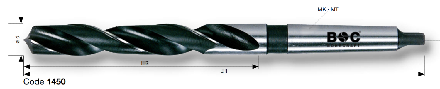 Taper shank drills Bohrcraft 1450 01